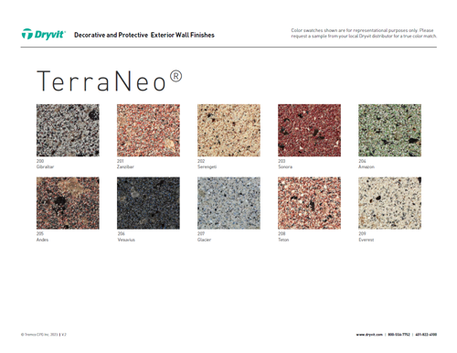 Download TerraNeo finishes page